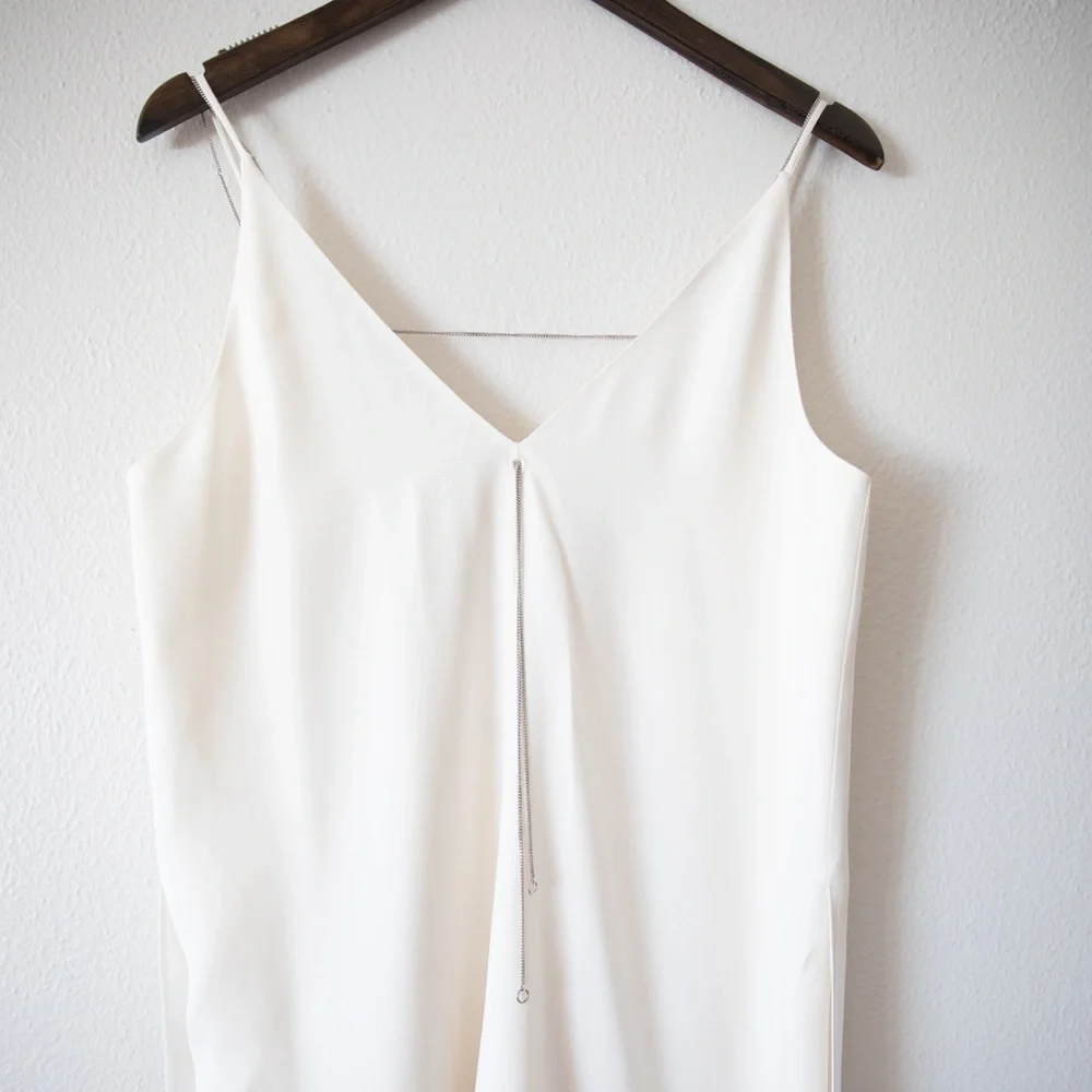 T by Alexander Wang Chain Stretch Crepe Slipdress - Picture 5 of 9